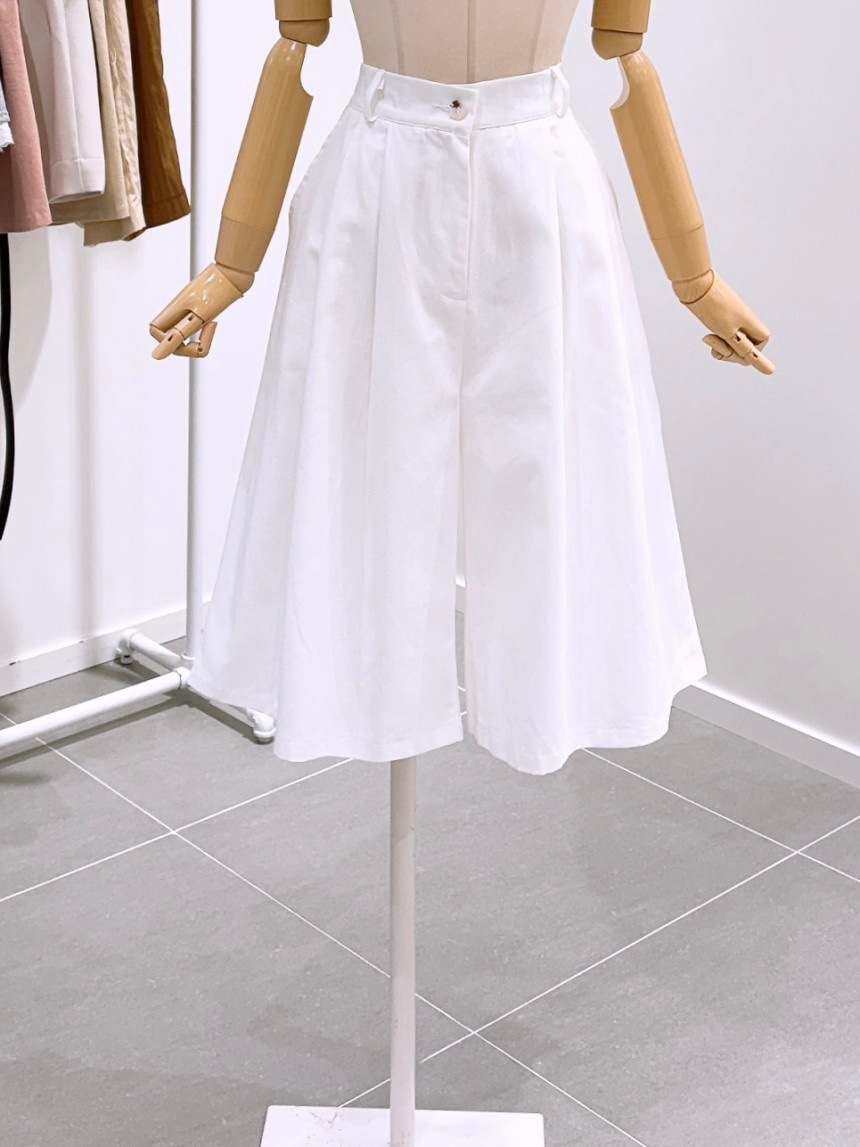 LECCOVE コットン ワイド バミューダ パンツ