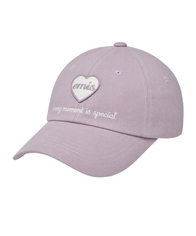 HEART WAPPEN BALL CAP-PURPLE