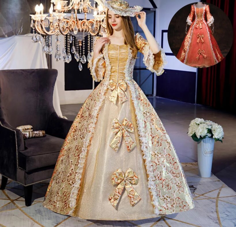 貴族ドレス 華やか お嬢様 ワンピース ハロウィン クリスマス 撮影 演奏会 高級感 ヨーロッパ風ドレス ステージ衣装 中世貴族風 オペラ声楽 舞踏会 プリンセスドレス 宮廷ドレス 演劇 文化祭 学園