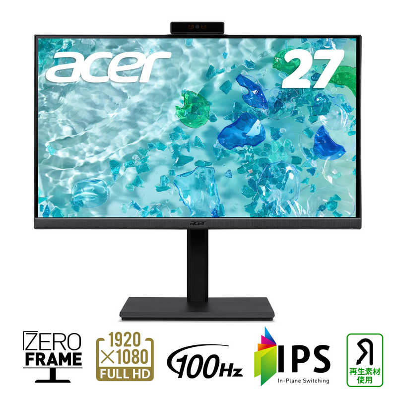 ACER エイサー　Vero 27型スタンダードモニター ［27型 /フルHD(1920×1080) /ワイド］ ブラック　B277DEbmiprczxv