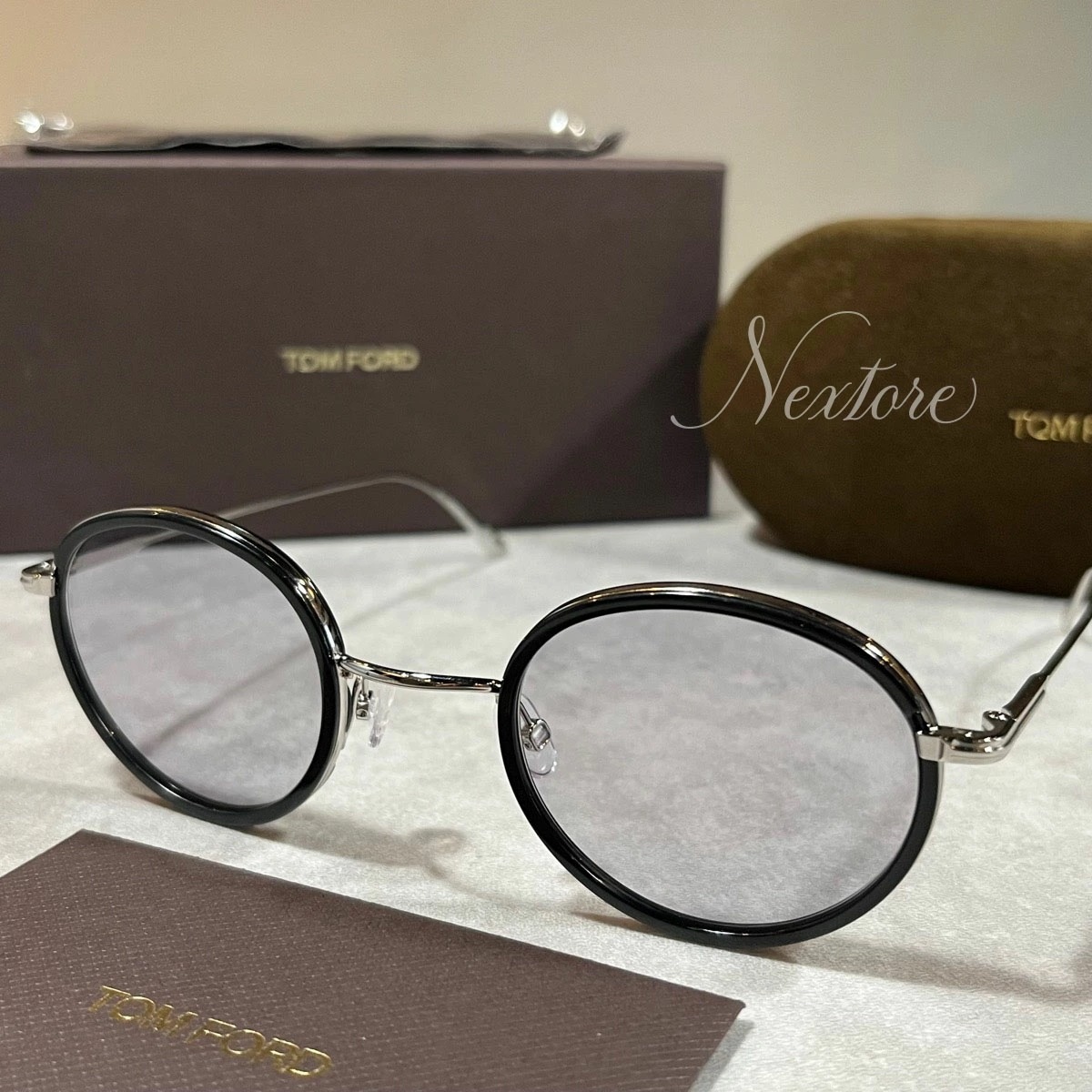 レンズ交換済み【正規品・新品】TOMFORD TF5521 FT5521 001 イタリア製 サングラス メガネ 眼鏡 メンズ レディース トム フォード 伊達メガネ