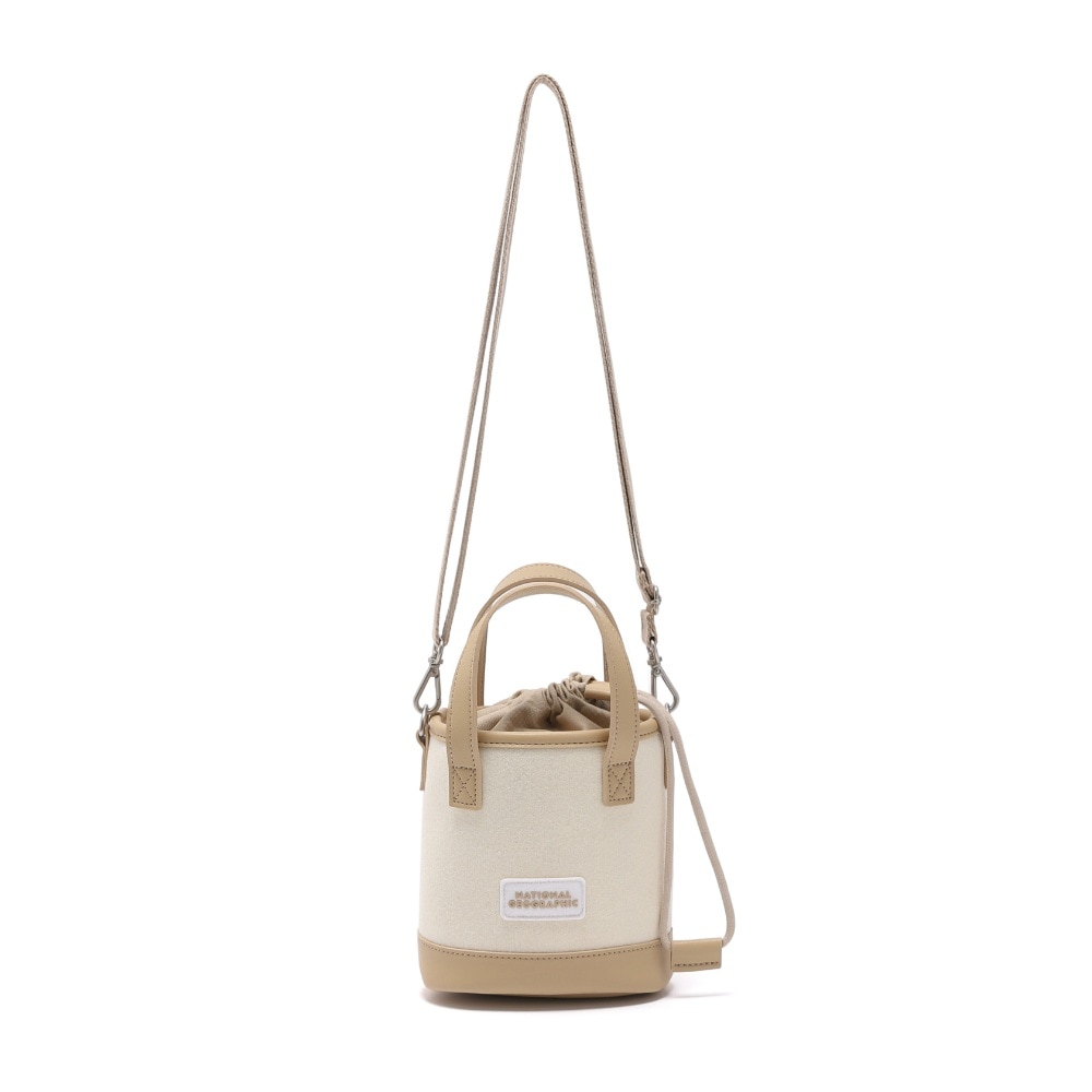 ナショナルジオグラフィック 5/2 配送   (返品無料) N224ACR610 フェルトシリンダーミニクロスボディバッグアイボリー