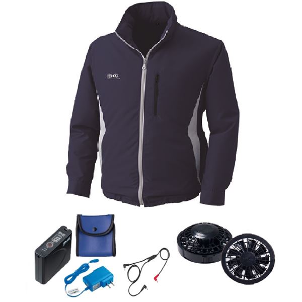 KU90520 空調服 R ポリエステル製フード付き FAN2200B・RD9261・LISUPER1セット ネイビー 3L 15,410円