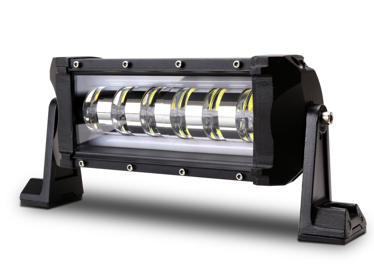 LEDライトバー 30W 8インチ フラッシュ リモコン付 FRシリーズ 2400ルーメン 防水IP67 ワークライト 12V 24V P-513