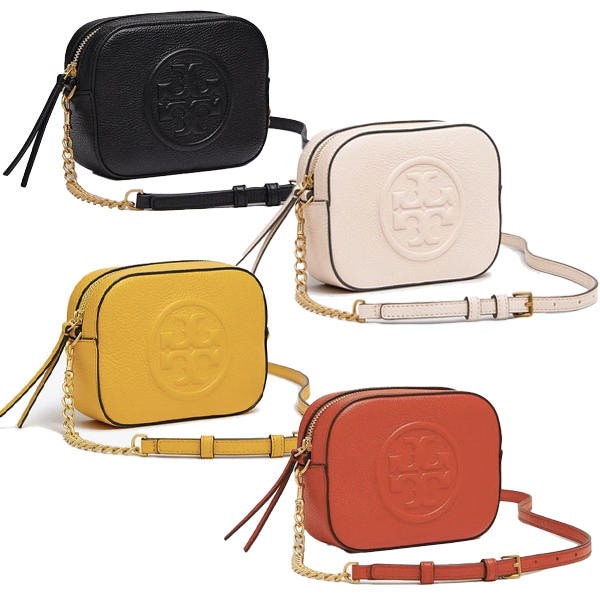 Qoo10] TORY BURCH ロゴ型押し 斜め掛け可能ショルダーバッグ