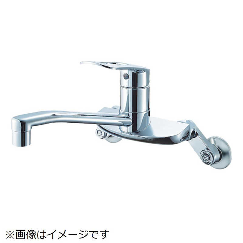 三栄水栓　壁付きツーホール/シングルレバー混合栓 K2710E-13 ［壁付タイプ］　K2710E13