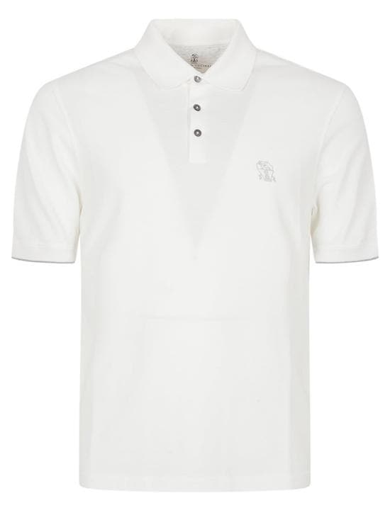 BRUNELLO CUCINELLI Men Polo Shirts ME8548788 CE139 White