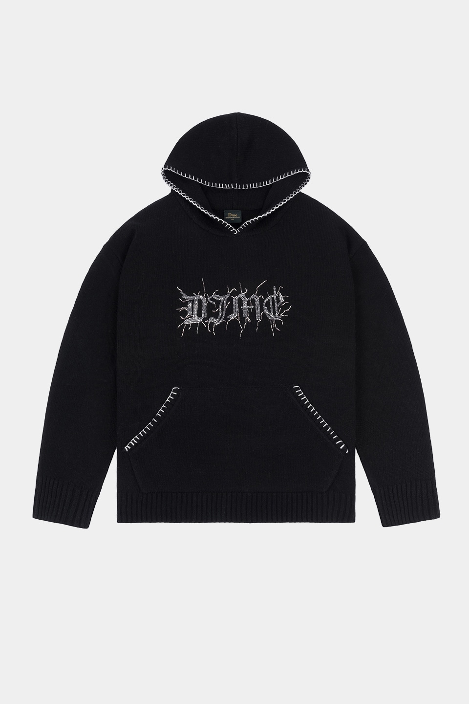 【DIME】 HARDCORE WOOL HOODIE : VINTAGE BLACK