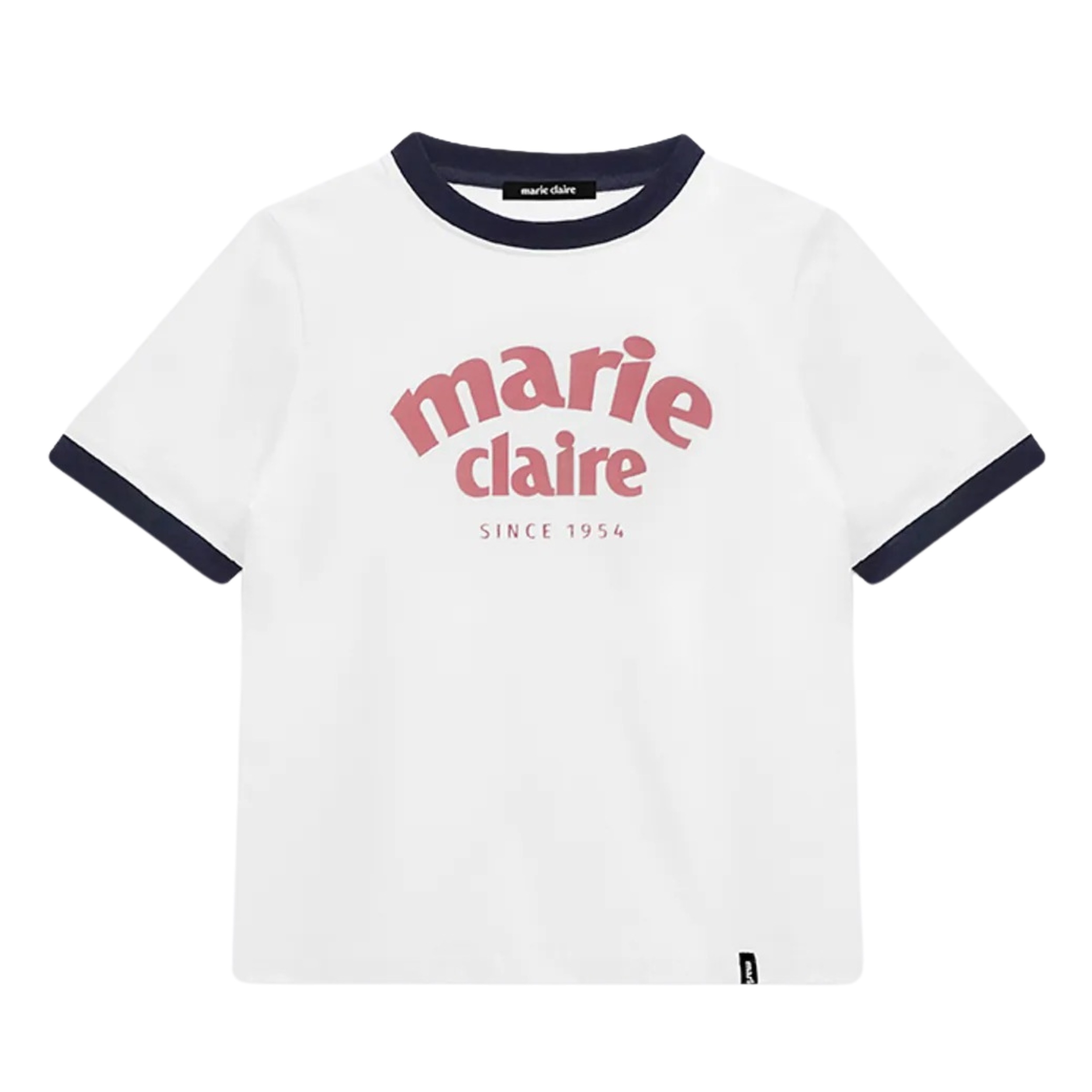 マリ配色リンガーTシャツ ダーク アイボリー 夏ファッション ディリーファッション ガーリールック Tシャツ 韓国ファッション 韓国ブランド