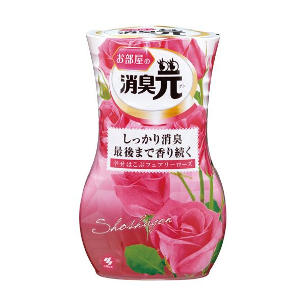 (まとめ)小林製薬 お部屋の消臭元 幸せはこぶフェアリーローズ 400ml 1セット(5個) 3セット