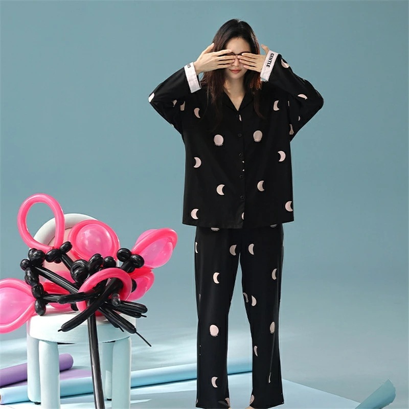 パジャマ レディース 冬用 長袖 ルームウェア 秋 セットアップ 抗菌 月 綿100％ 長袖トップス 春 きれいめ コットン 可愛い 上下セット 10分丈 大人 綿100 冬 ロングパンツ おしゃれ