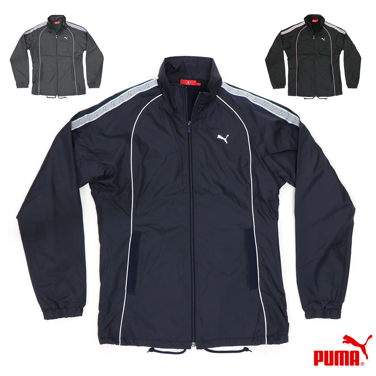 レディース フルジップ ジャケット レディース/女性用 ジャンパー ブラック/ネイビー/グレー M/L 863492