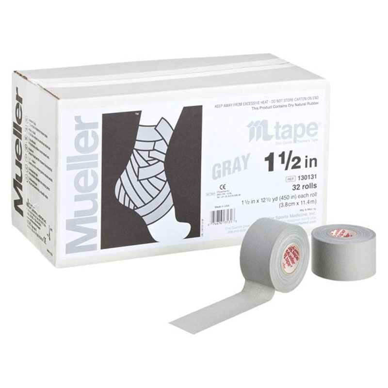 【ロット販売：入り数32】 MUELLER(ミューラー) Mテープチームカラー グレー 38MM ボディーケア テーピング (130829)