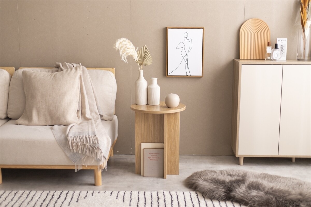 サイドテーブル サイドラック 丸テーブル 円形 テーブル ベッドサイドテーブル ナイトテーブル ソファサイドテーブル