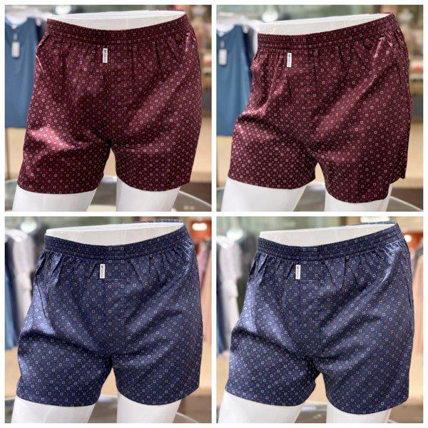 男性綿70番手模様捺染トランクスSET (WMP5421 SET)