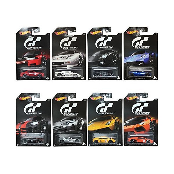 California 2016 Hot Wheels Set of 8 Cars GRAN TURISMO Limited Edition 1:64 Scale Collectible Die Cas