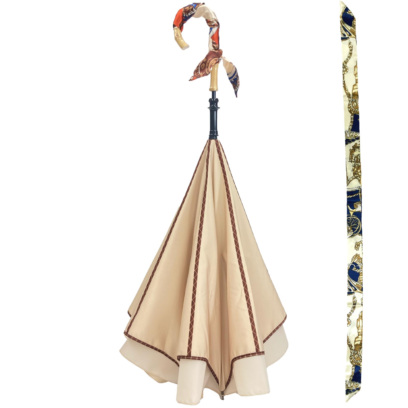 【CARRY saKASA (キャリーサカサ) Flight Model（フライトモデル） スカーフ×2本付き】 逆折り式傘 逆さ傘 濡れない UVカット 高撥水 おしゃれ 可愛い レディース