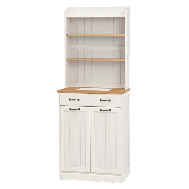 ダストボックス(ナチュラルアイボリー) MUD-6552NIV棚や引出しには収納も出来るゴミ箱に見えないデザイン2分別ダストボックス25リットルタイプ