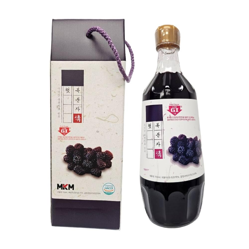 韓国産 ボクブンジャ（黒ラズベリー）シロップ 700ml, 低GI