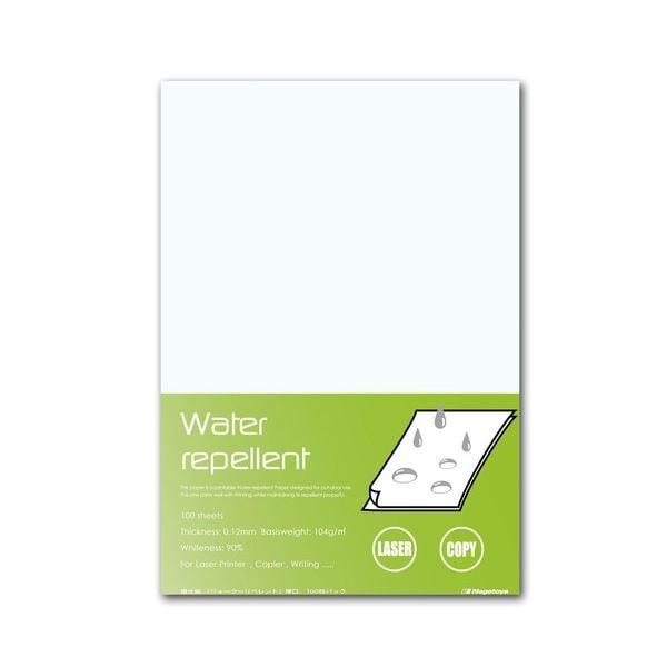 (まとめ) 長門屋商店 撥水紙 ウォーターリペレント A4 厚口 104g ナ-WR201 1冊(100枚) (×10セット) 13,398円
