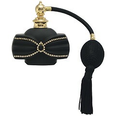 ヒロセ アトマイザー ブラック クリスタルアトマイザー フランス製 ブラッククリスタル香水瓶 660149 （クリスタルリボン） 60ml