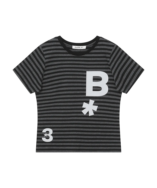 韓国 人気 ドット ロゴTシャツ[BAUF] B LOGO SLIM FIT T-SHIRT MUSINSA公式 | BAUF B logo slim fit t-shirt [dot gray]
