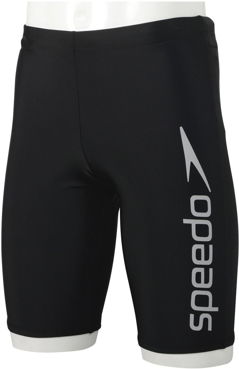 [スピード] フィットネス水着 メンズスパッツ レギュラーサイズ ブラック/シルバー XO