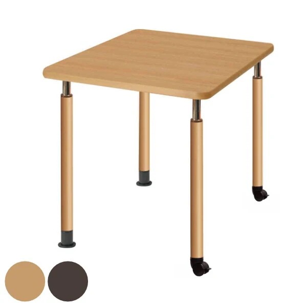昇降式テーブル 幅90cm 高さ調節 固定脚 キャスター脚 介護施設 福祉施設 車椅子 ダイニング