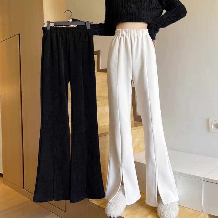 パンツ 脚長 ワイドパンツ ロング ロング丈 スリット ハイウエスト ポリエステル かわいい 大人可愛い シンプル カジュアル 大人 おしゃれ お洒落 かっこいい レトロ アジアン エスニック 5,096円
