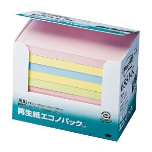 （まとめ） 住友スリーエム ポストイット(R) エコノパック(TM)製品シリーズ 10個入り 横127×縦75mm 6551-K 混色 10個入 (×2セット)
