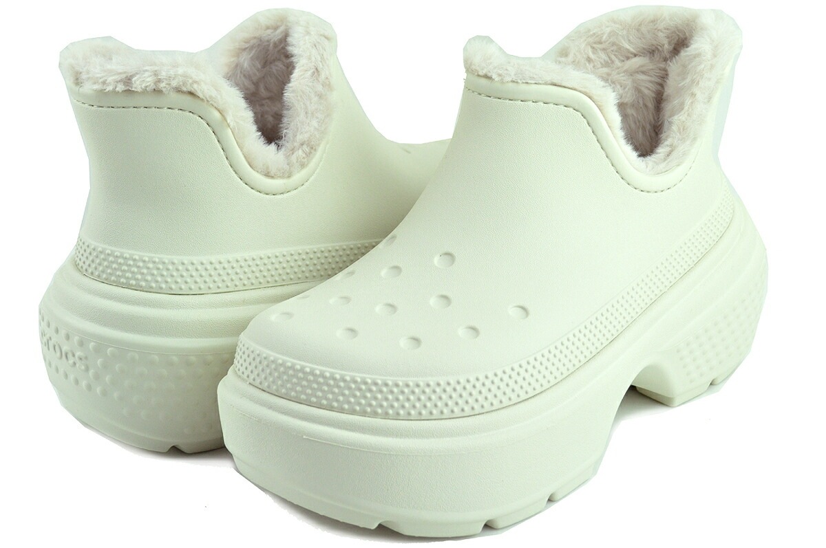 ストンプ ラインド ブーツ リネン チャンキーソール クロスライト 軽量 スリッポン ベージュ 210673-0ji