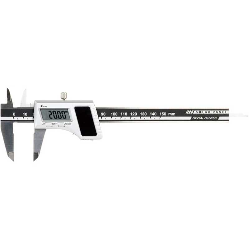 シンワ測定　デジタルノギス150mm ソーラーパネル　19983_