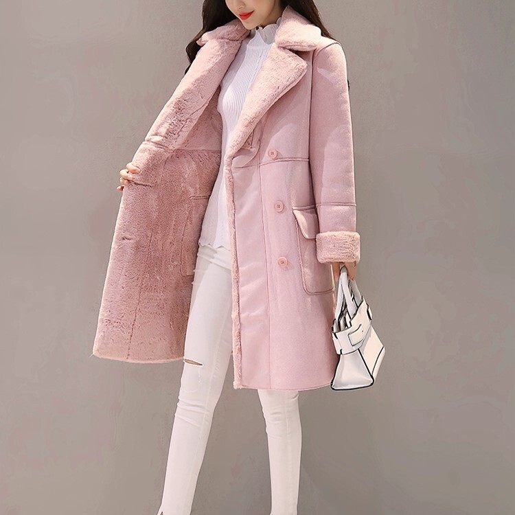 アウター コート もこもこアウター ロングコート 膝丈 長袖 Vネック 襟付き ストレート Iライン 切り替えデザイン もこもこ ふわふわ ポケット 前開き 厚手 かわいい 大人可愛い きれいめ 大人