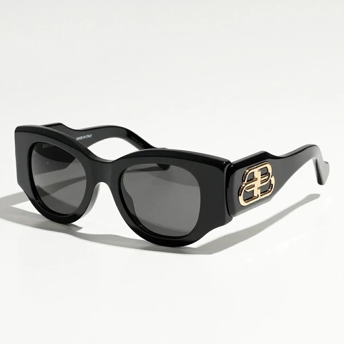 BALENCIAGA バレンシアガ サングラス BB0070S レディース バタフライウェリントン型 BBロゴ メガネ 伊達メガネ アイウェア 006/BLAC