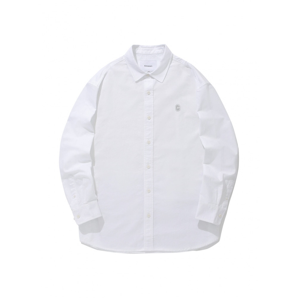 COVERNAT ピグメントオックスフォードシャツホワイト