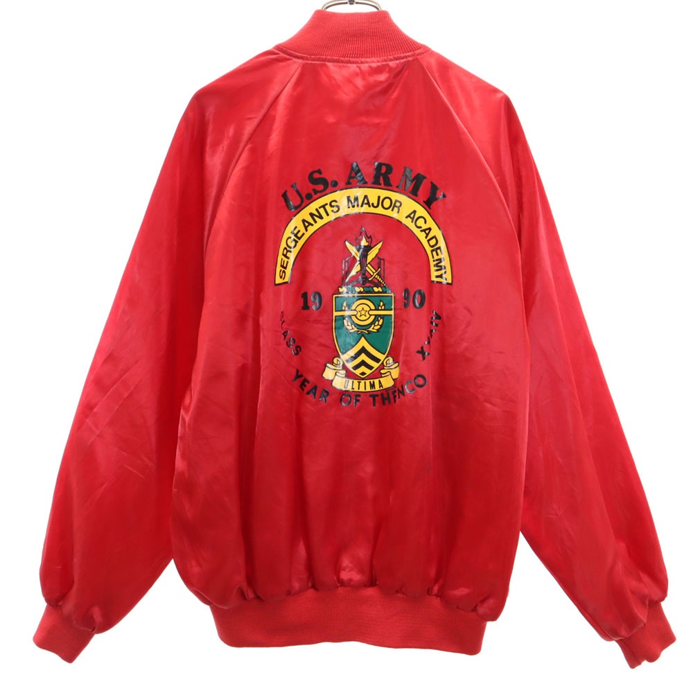 AUBURN 90s USA製 オールド バックプリント コーチジャケット L レッド ブルゾン メンズ
