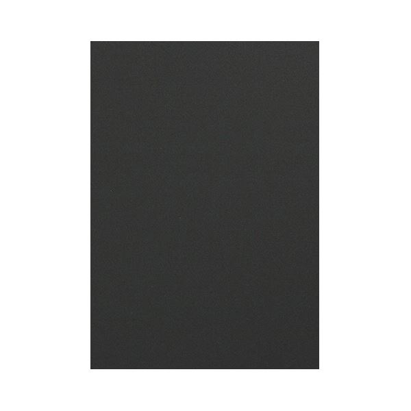 （まとめ） TANOSEE 色画用紙 四つ切こいくろ 1パック（10枚） [x50セット]