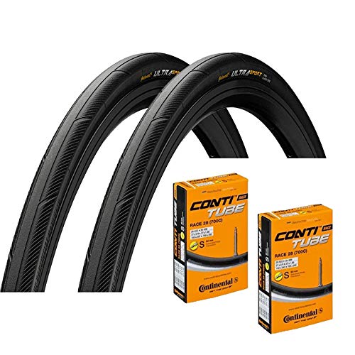 タイヤとチューブ2本セット Continental(コンチネンタル) UltraSport3 ウルトラスポーツ3 [並行輸入品] (700x23C-仏式60mm)