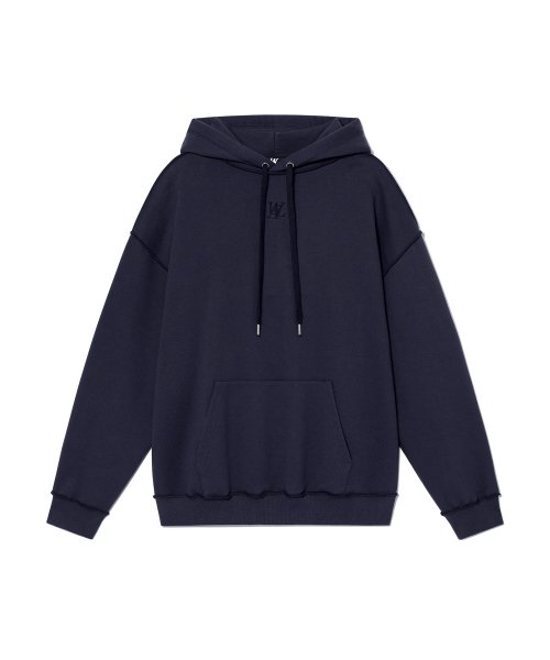 Signature reverse heavy hoodie - NAVY