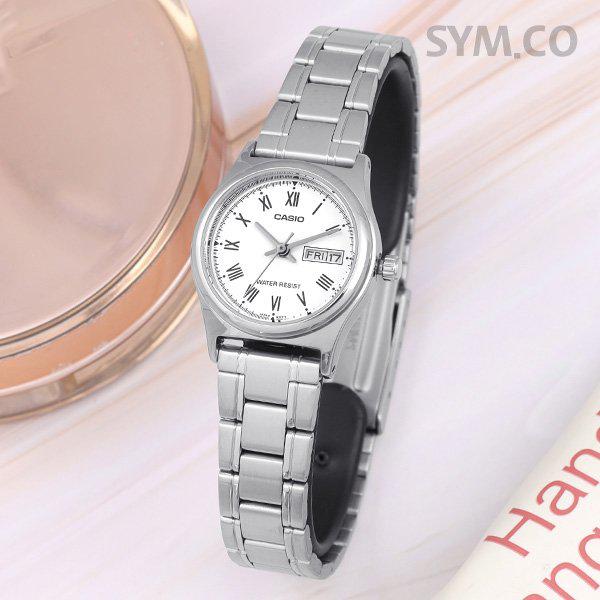 LTP-V006D-7B クラシック ローマ デイリー アナログ オートカレンダー レディース メタル 時計 d