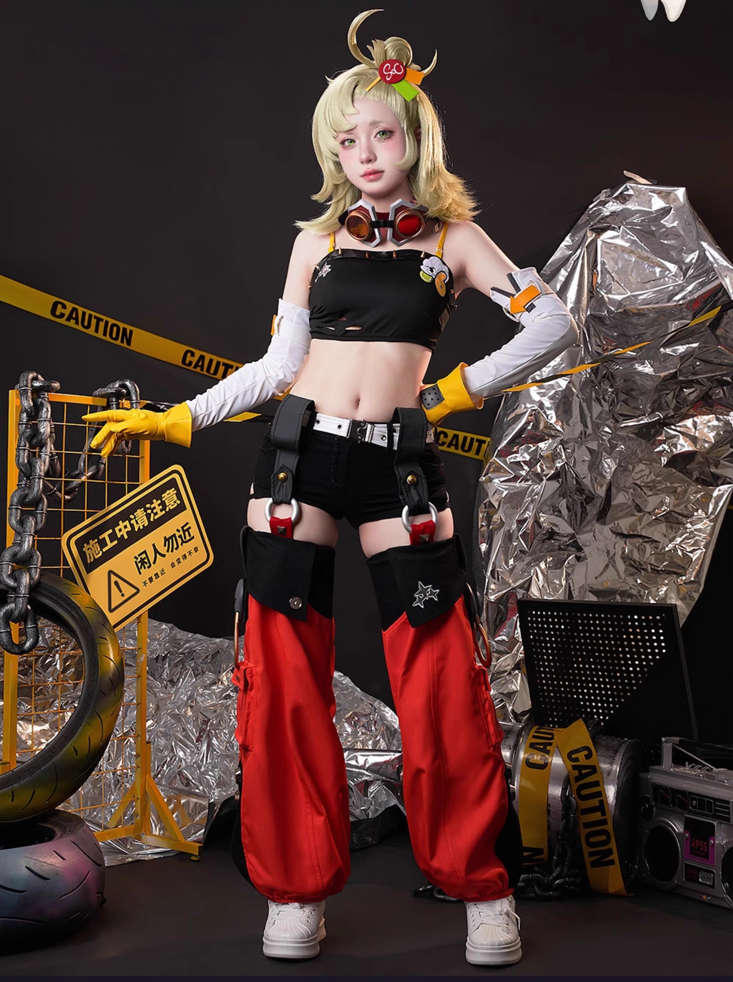 Monenjoy　ゼンレスゾーンゼロ　パイパー・ウィール　眼鏡付 金属パーツ　ゼンゼロ ZZZ 豪華　人工革ジャケット　白祇重工 おしゃれ グッズ アニメ 　コスチュームセット　cosplay