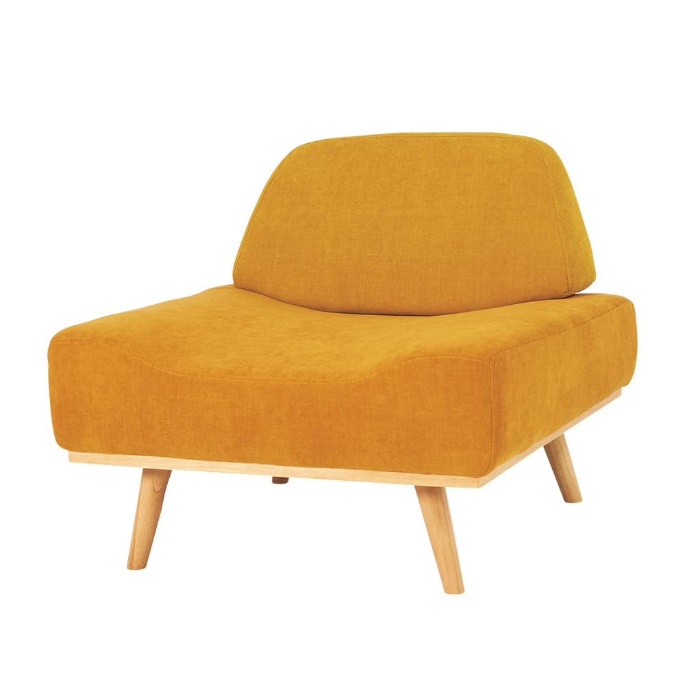 アームレスソファ1P 幅75cm【Rest】レスト_マスタードイエロー