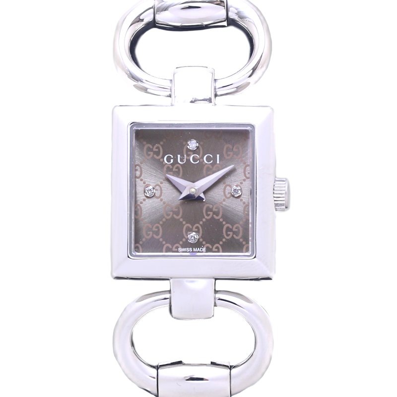 トルナヴォーニ 4Pダイヤモンド YA120509 120【電池交換済】 ステンレススチール レディース/130380【中古】【腕時計】