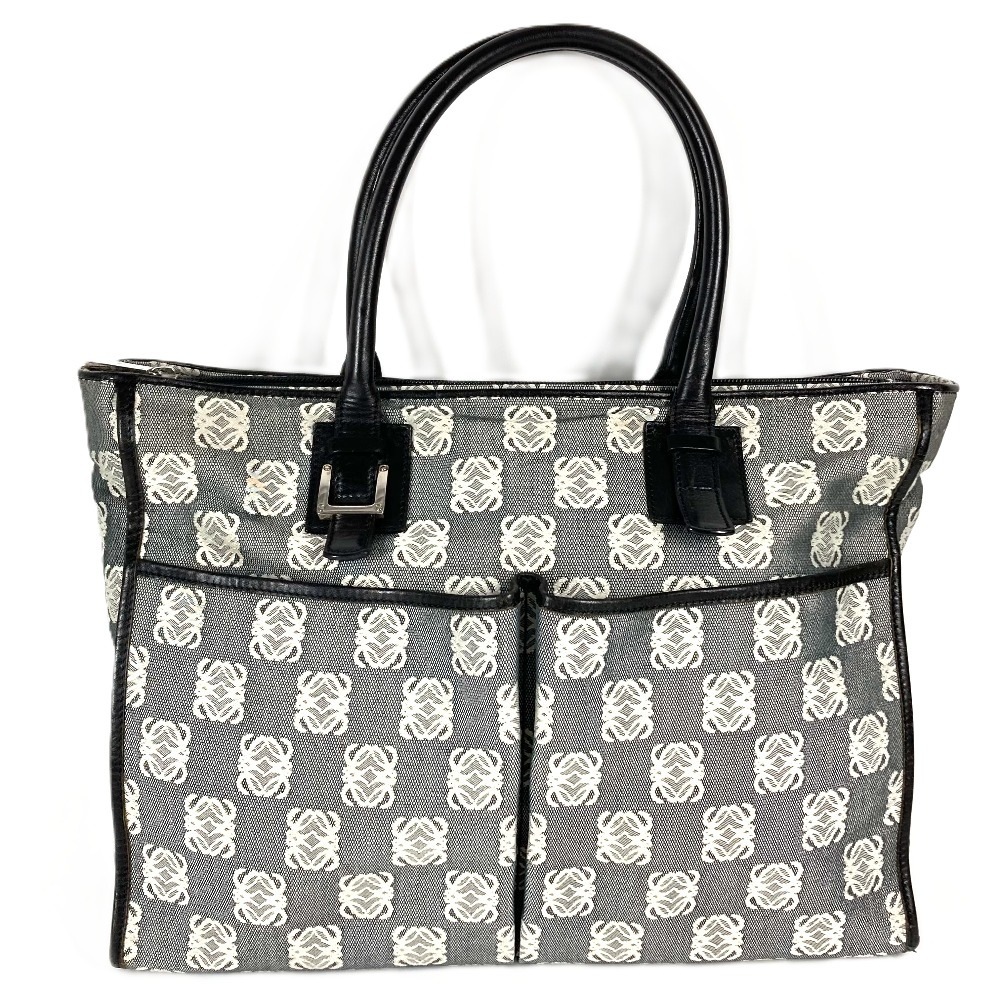 ロエベ アナグラム ロゴ レザー トートバッグ ビジネスバッグ A4可