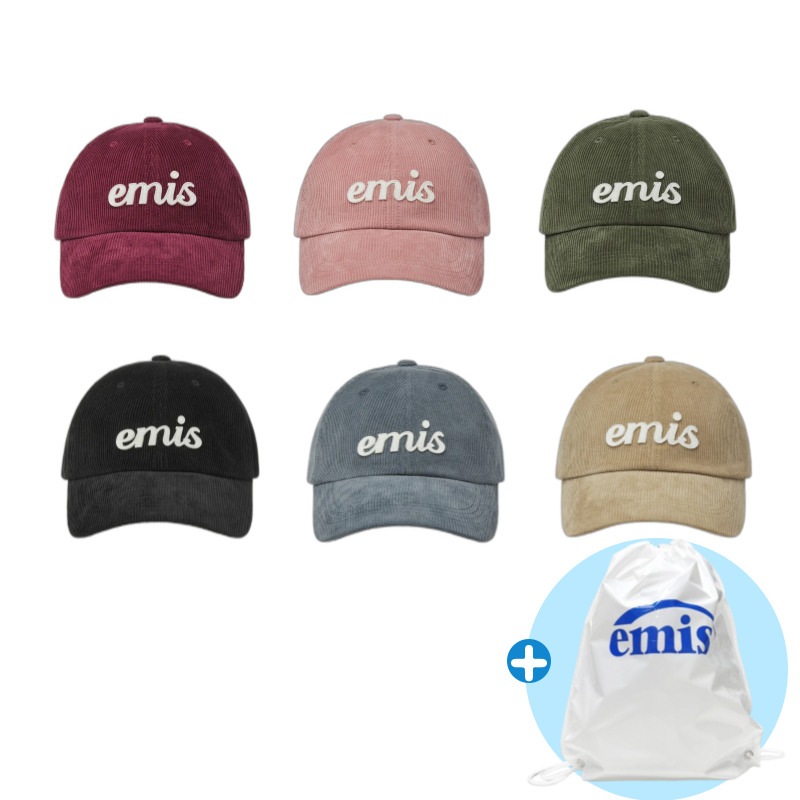 [JISOO着用][ストリングバックパック贈呈] APPLIQUE CORDUROY BALL CAP(6カラー）/ヘアピンをします