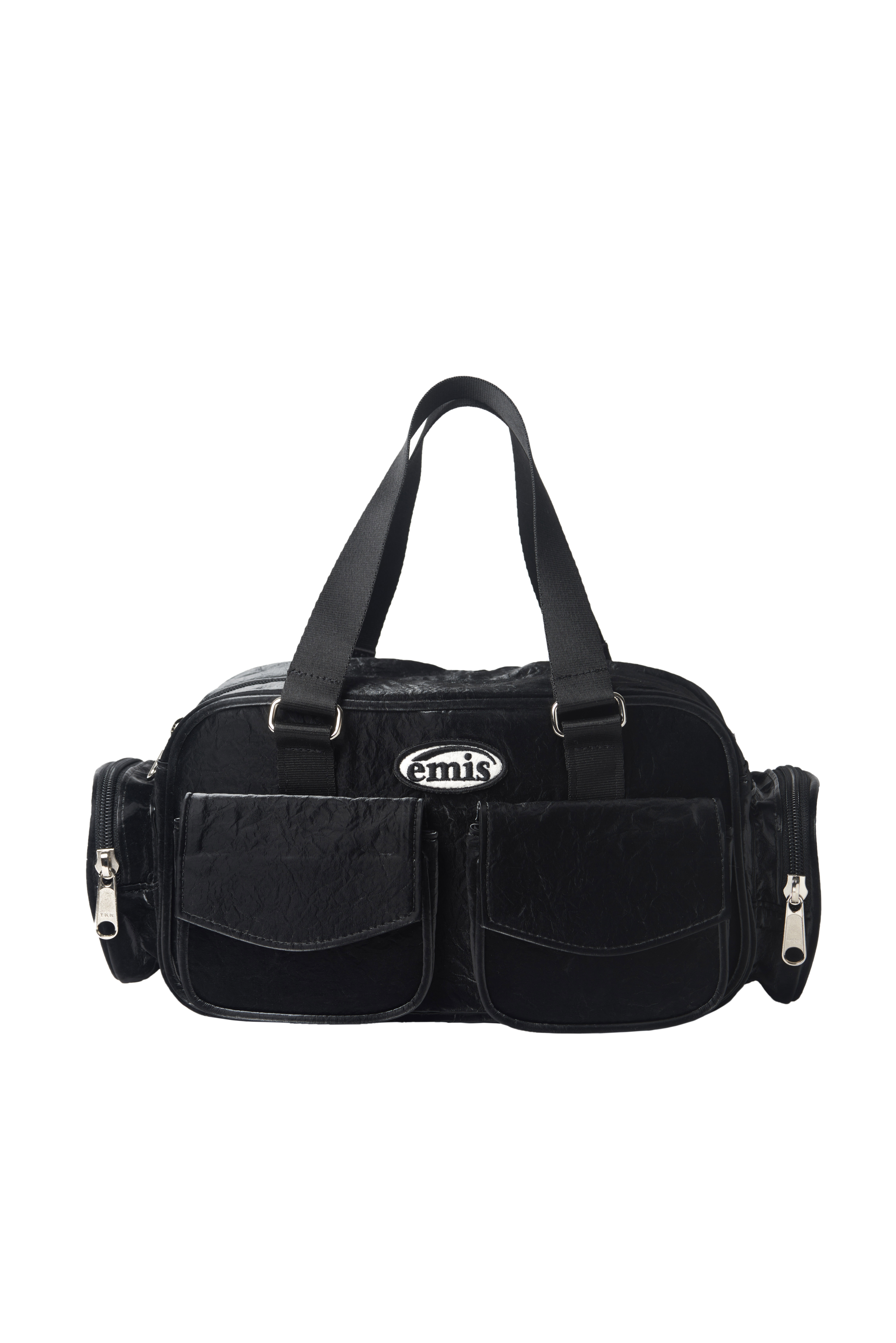 【EMIS】 MULTI-POCKET HOBO BAG : BLACK