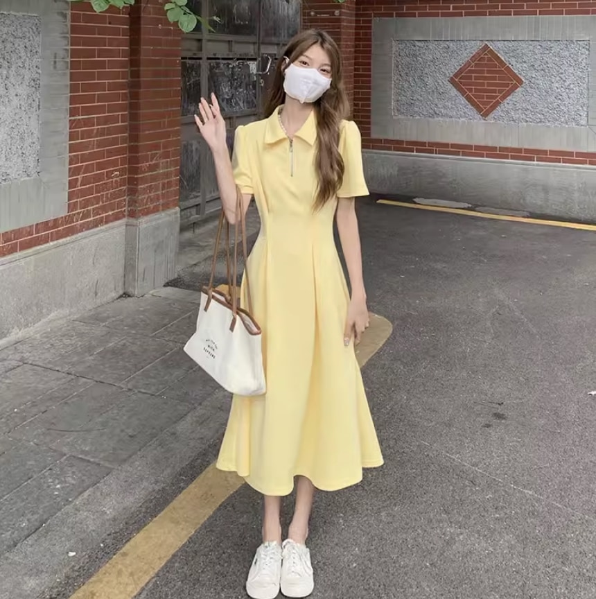 ワンピース フレアワンピース ミモレ丈 かわいい 大人可愛い きれいめ シンプル カジュアル 大人 上品 おしゃれ お洒落 大人女子 こなれ感 個性的 主役級 存在感 美容師 メイクアップアーティスト