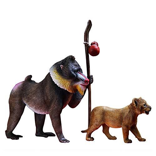Mr.Z 1/6 サイズ マンドリル ライオン セット 動物 リアル フィギュア プラモデル プレミアム おもちゃ 模型 オリジナル スタチュー 誕生日 プレゼント 置物