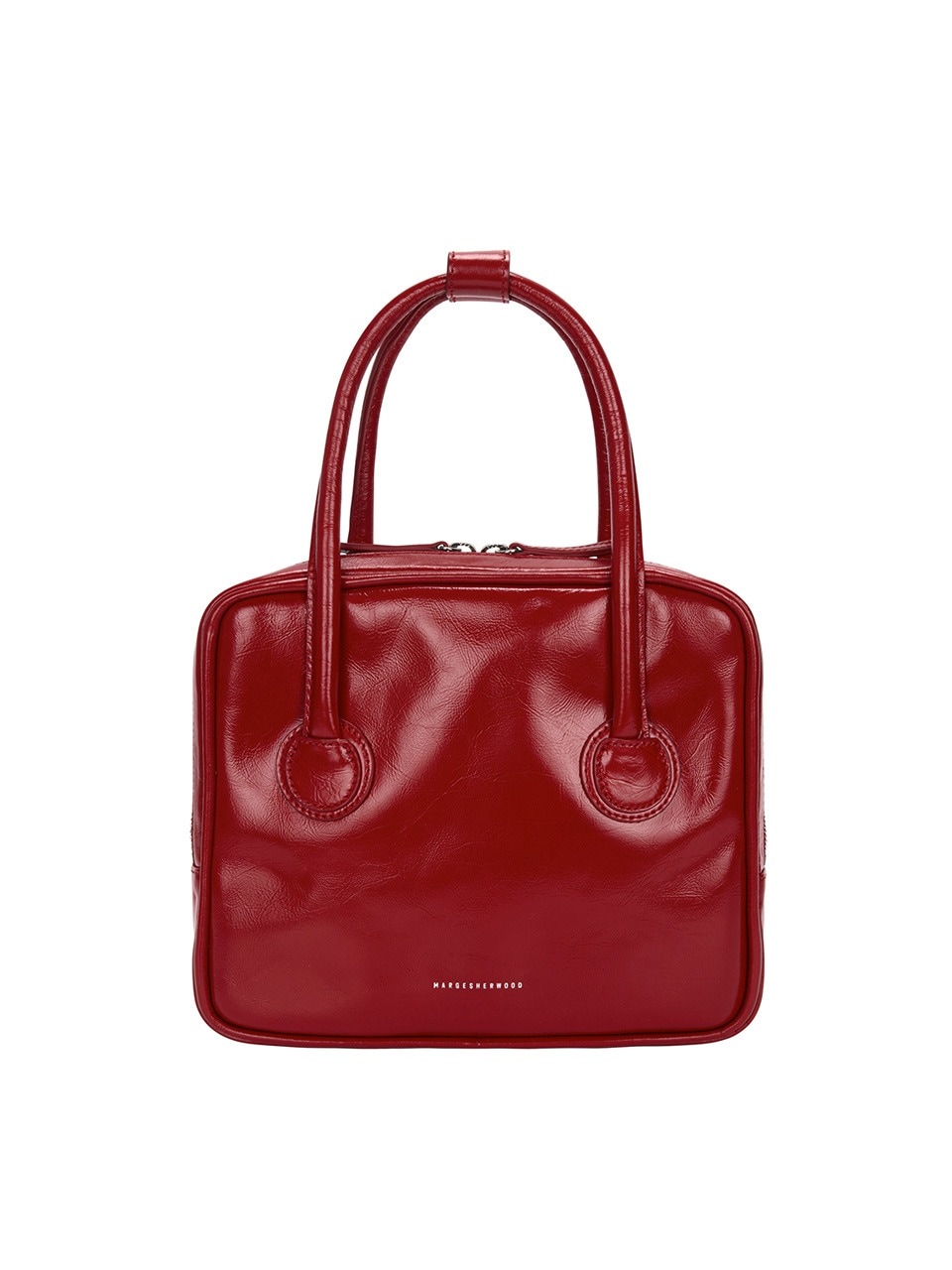 【MARGESHERWOOD】 PIPING SLIM TOTE : APPLE RED CRINKLE