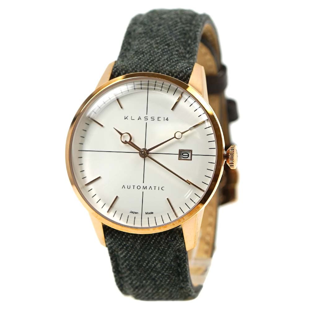 クラス14 腕時計 自動巻き 手巻き可 日付カレンダー MIYOTA製機械式薄型ムーブメント Cal.9015搭載ドーム型レンズ Dバックル レザーベルト Klasse14 x DRAGO 22,350円